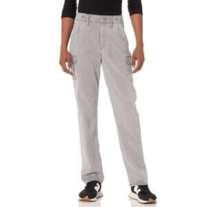 PAIGE Drew High Rise Straight Leg Cargo Pants Dusty Grey Size 25 Utility Jeans